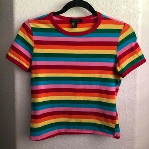 Forever 21 Rainbow Crop Top
